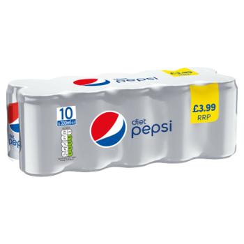 Pepsi Diet P/m 10pk 330ml