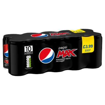 Pepsi Max P/m 10pk 330ml