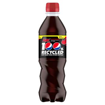 Pepsi Max Raspberry No Sugar Cola Bottle PMP 500ml
