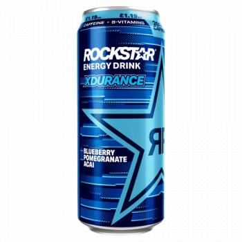 Rockstar Xdurance Blueberry, Pomegranate and Acai 500ml Can, PMP £1.19