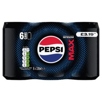 Pepsi Max 6 x 330ml