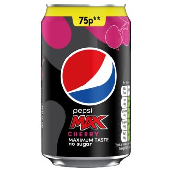 Pepsi Max Cherry 75p     330ml