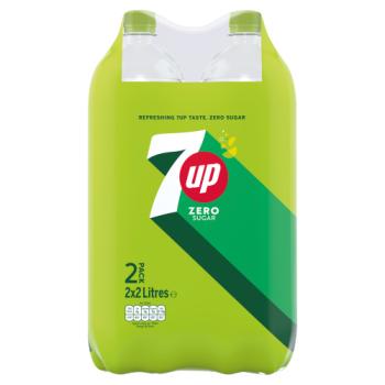 7UP Zero Sugar Bottle 2 x 2 Litres