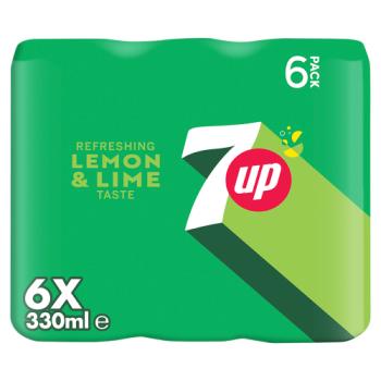 7UP Refreshing Lemon & Lime Taste Can 6 x 330ml