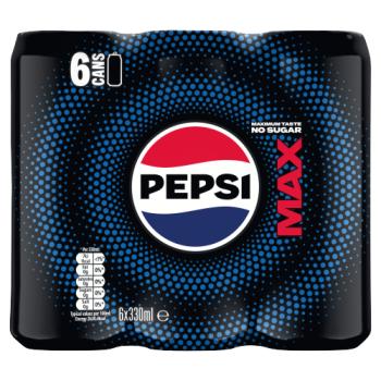 Pepsi Max Can 6 x 330ml