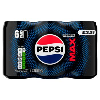 Pepsi Max 6 x 330ml