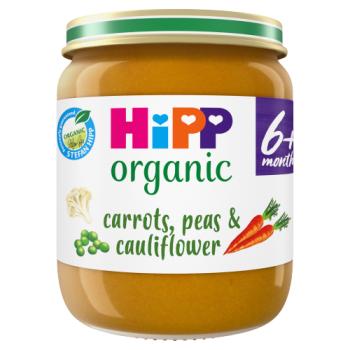HiPP Organic Carrots, Peas & Cauliflower 6+ Months 125g