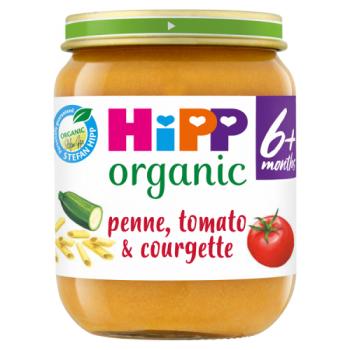 HiPP Organic Penne, Tomato & Courgette Baby Food Jar 6+ Months 125g