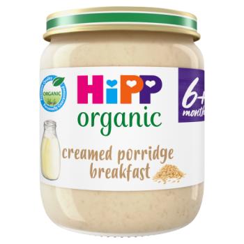 HiPP Organic Creamed Porridge Breakfast Baby Food Jar 6+ Months 125g
