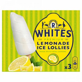 R Whites Premium Lemonade Ice Lollies 3 X 75ml (225ml)
