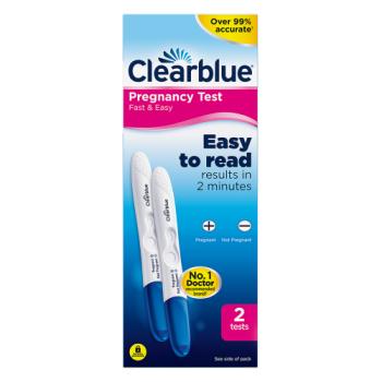 Clearblue Fast & Easy Pregnancy Test, Over 99% Accurate, 2 Tests