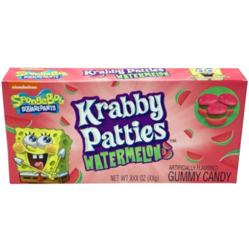Spongebob Squarepants Krabby Patties Watermelon Gummy Candy 72g 