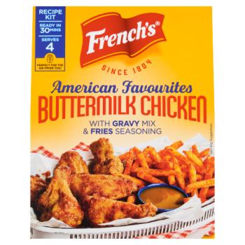 French's American Favourites Buttermilk Chicken with Gravy Mix & Fries Seasoning Recipe Kit 85g