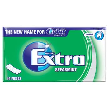 Extra Spearmint Chewing Gum Sugar Free 14 Soft Sticks