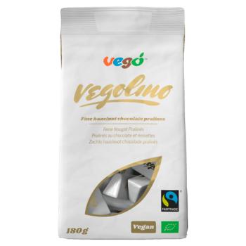Vego Fairtrade Organic Vegolino Fine Hazelnut Chocolate Pralines 180g