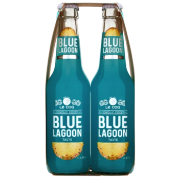 Le Coq Alcoholic Cocktail Blue Lagoon Coconut & Pineapple Taste 4 x 330ml