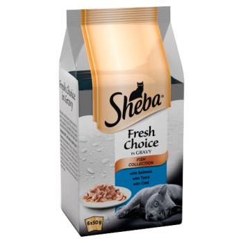 Sheba Fresh Choice Cat Food Pouches Fish in Gravy 6 x 50g