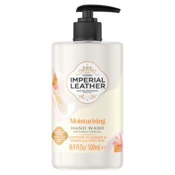 IMPERIAL LEATHER Moisturing Antibacterial Hand Wash Cotton Flower & Vanilla Orchid 500ml
