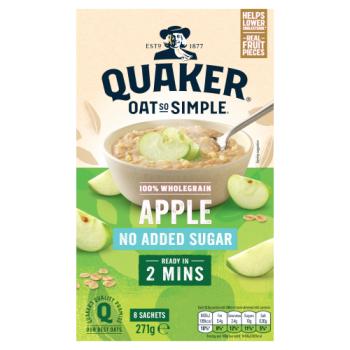Quaker Oat So Simple Simply Apple Porridge Sachets 8 x 33.9g