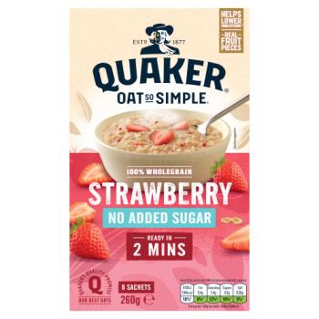 Quaker Oat So Simple Simply Strawberry Porridge Sachets 8x32.5g