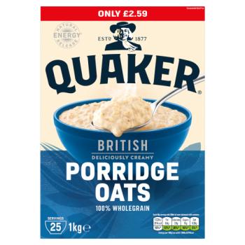 Quaker Rolled Porridge Oats RRP £2.59 PMP 1kg