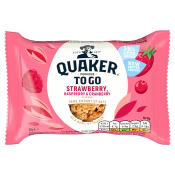 Quaker Porridge To Go Mixed Berries Breakfast Bar 55g