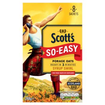 Scott's Syrup Swirl Porage Porridge Sachets 8 x 36g