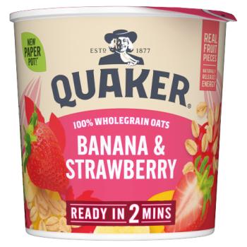 Quaker Oat So Simple Banana & Strawberry Porridge Pot 58g