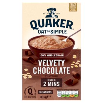 Quaker Oat So Simple Velvety Chocolate Porridge Sachets 10x36.5g