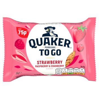 Quaker Porride To Go Straw/rasp/cranberr