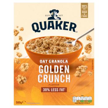 Quaker Oat Golden Crunch Granola Cereal 500g