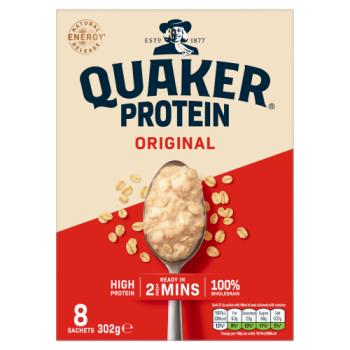 Quaker Protein Original Porridge Sachets Oat so Simple 8x37.75g