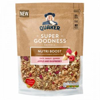Quaker Super Boost Granola Raspberry &am