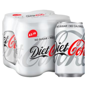 Coca Cola Die 330 X 4 Pm £2.19
