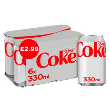 Coca Cola Diet Coke 6 Pack Cans Pm