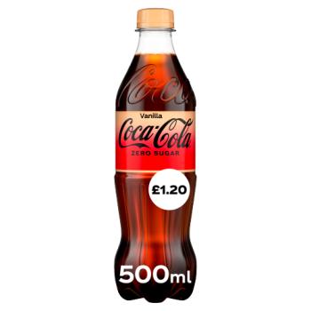 Coca-Cola Zero Sugar Vanilla 500ml PM £1.20