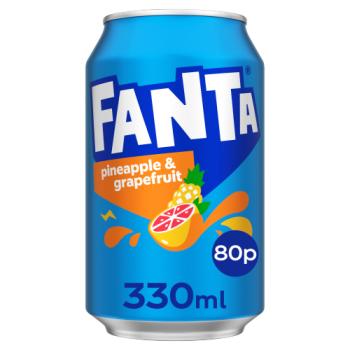 Fanta Pineapple & Grapefruit 330ml PMP 80p