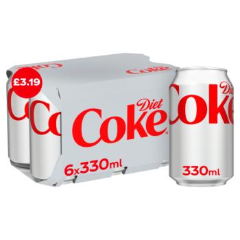 Diet Coke 6 x 330ml PM £3.19