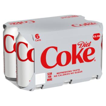 Diet Coke 6 x 330ml PM £3.39