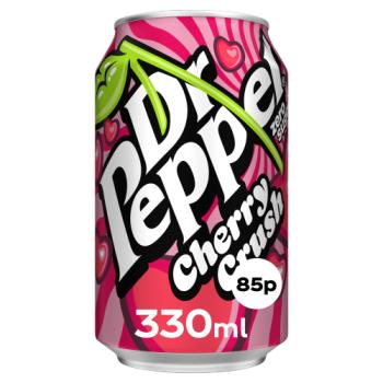 Dr Pepper Zero Cherry Crush 330ml PM 85p Can
