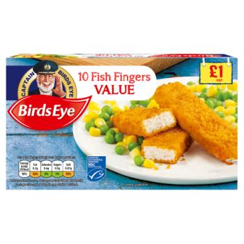 Birds Eye 10 Fish Fingers Value 250g