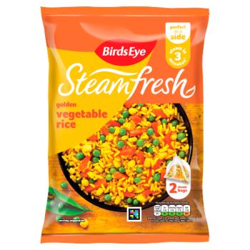 Birds Eye Steamfresh 2 Golden Vegetable Rice Steam Bags 380g
