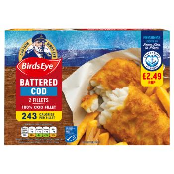 Birds Eye Battered Cod 2 Fillets 200g
