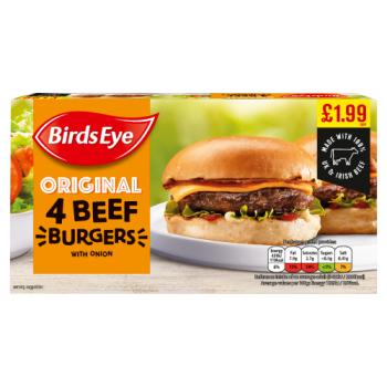 Birds Eye 4 Original Beef Burgers Pm &#1