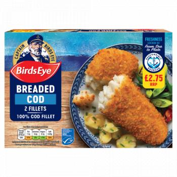 Birds Eye 2 Breaded Cod Fillets 200g