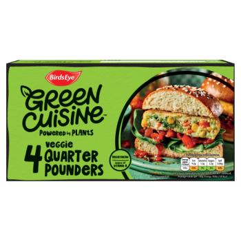 Birds Eye Green Cuisine 4 Veggie Quarter Pounders 454g