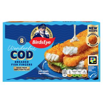 Birds Eye 8 Wonderful Cod Breaded Fish Fingers 240g