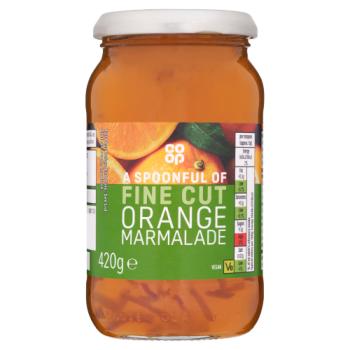Co-op Fine Cut Orange Marmalade 420g
