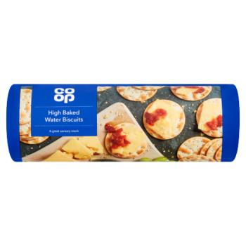 Co Op High Baked Water Biscuits 200g