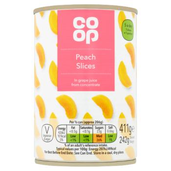Co-op Peach Slices 411g